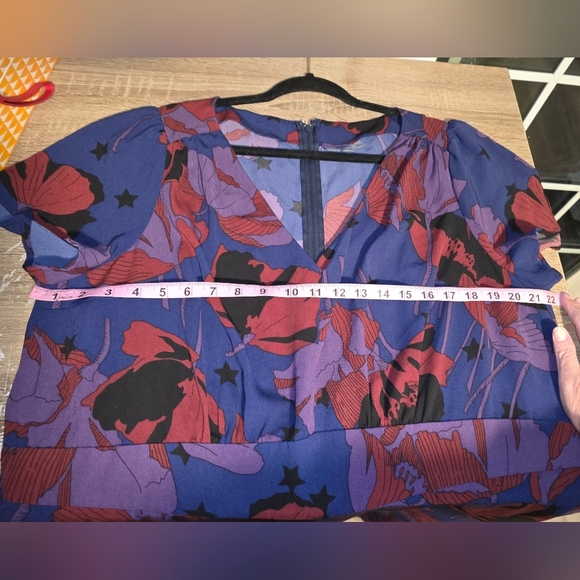 NWOT Modcloth Aiming High Floral Jumpsuit Wide Leg w Pockets & Waist Tie Plus 1X - Picture 7 of 8